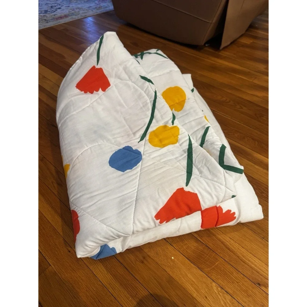 Marimekko Comforter TWIN Floral Comforter Dan River Seven Flowers 1979 EUC